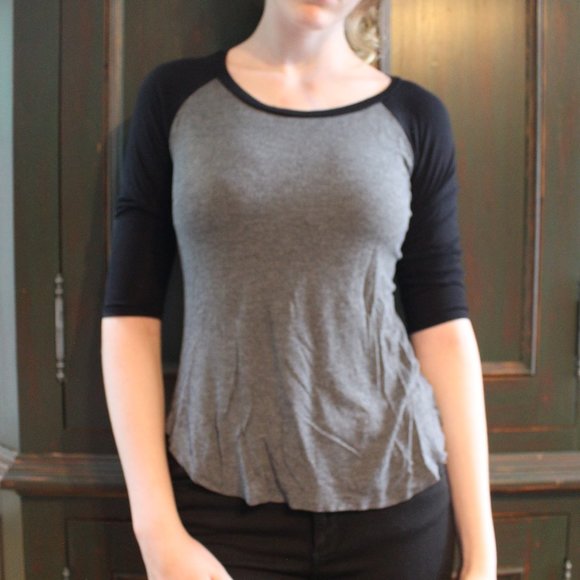 Grey Baseball Tee - Picture 1 of 3